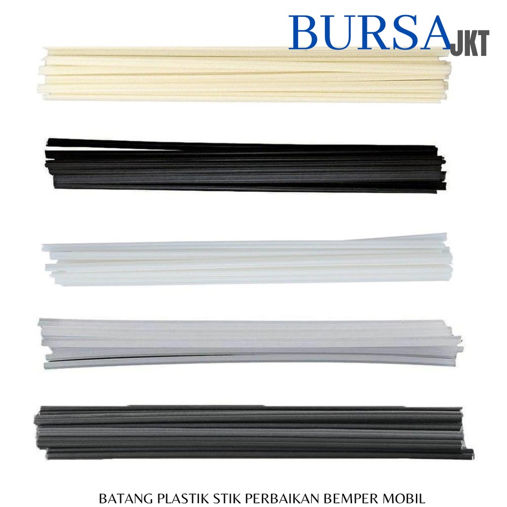 BATANG STIK PLASTIK LAS PERBAIKAN BEMPER MOBIL 25 CM PP PE ABS PVC PER 10 PC