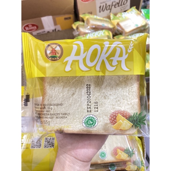 Roti panggang aoka 7 varian rasa-Nanas