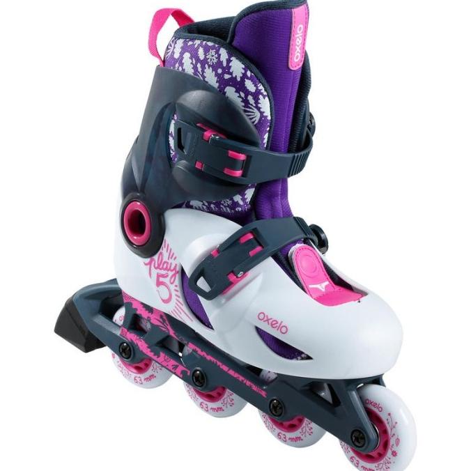 Inline Skate Play 5 / Sepatu Roda Anak Perempuan Putih - Pink 2Mhp2Titq6