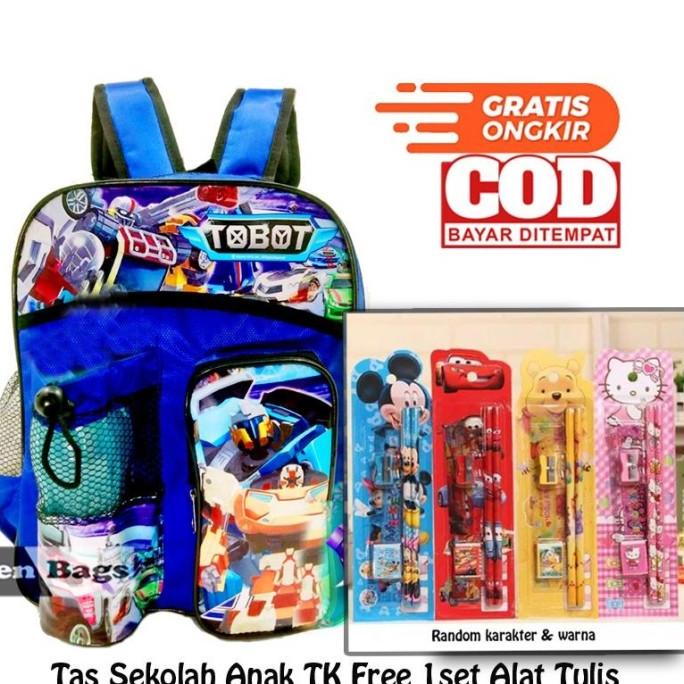 

[Paket] Set Sekolah Anak Tk Cowok ( Tas-Botol Minum-Set Alat Tulis)