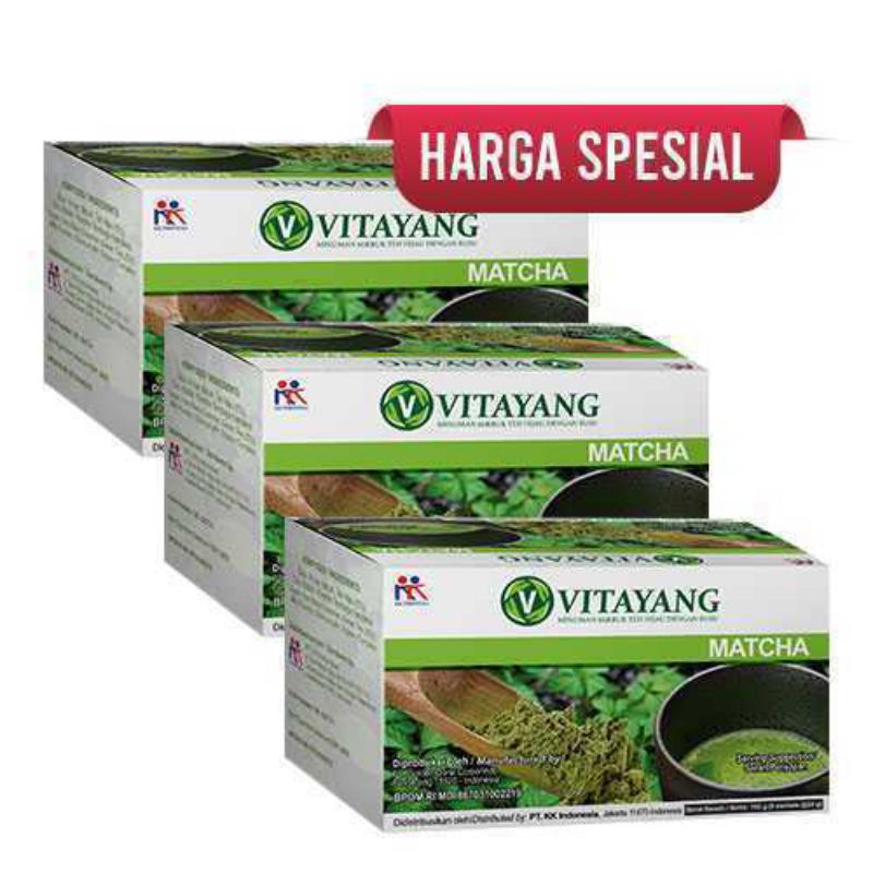

Vitayang Matcha Minuman Serbuk Teh Hijau Klorofil (3 Box x 10 Sachet)