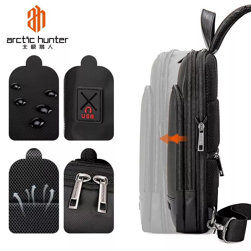 XB00113 Arctic Hunter Tas Selempang Pria Waist Bag Pria Sling Bag Pria