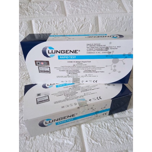 alat rapid antigen swab covid 19 1box 25 set komplate test metode colok hidung clungen biru 100% ori