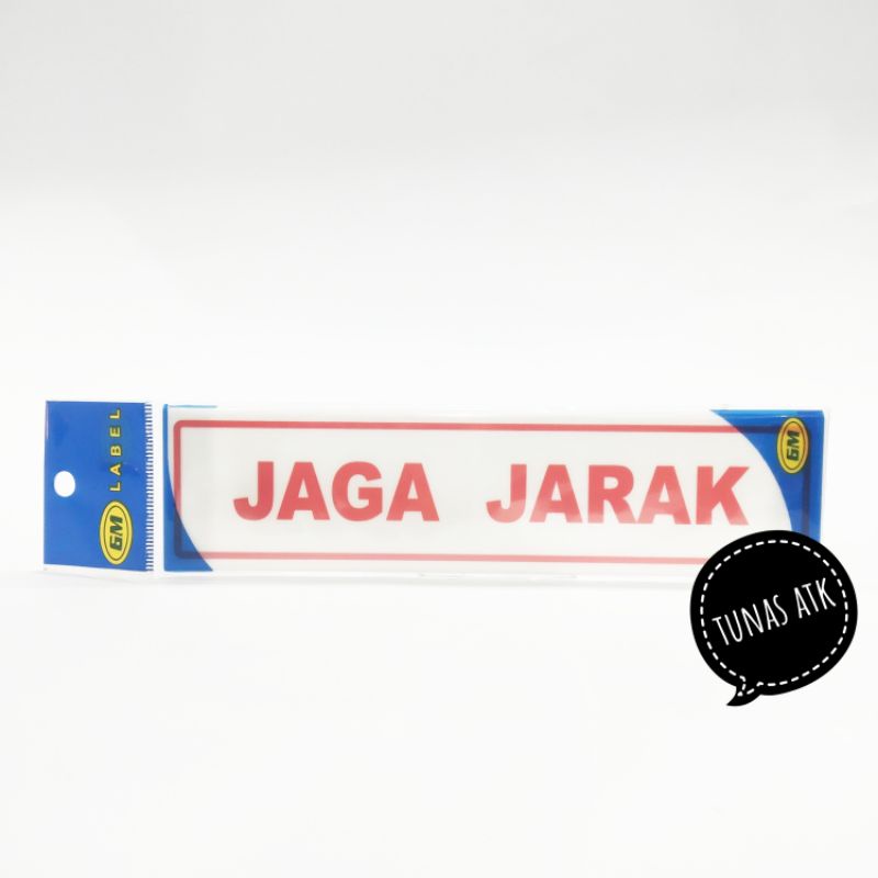 

GM LABEL ACRYLIC "JAGA JARAK