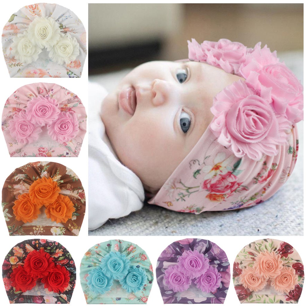 Turban Motif Bungga 3 | Ciput Anak Lucu | Turban Anak | Turban Bayi | Alus Collection | BISA C.O.D