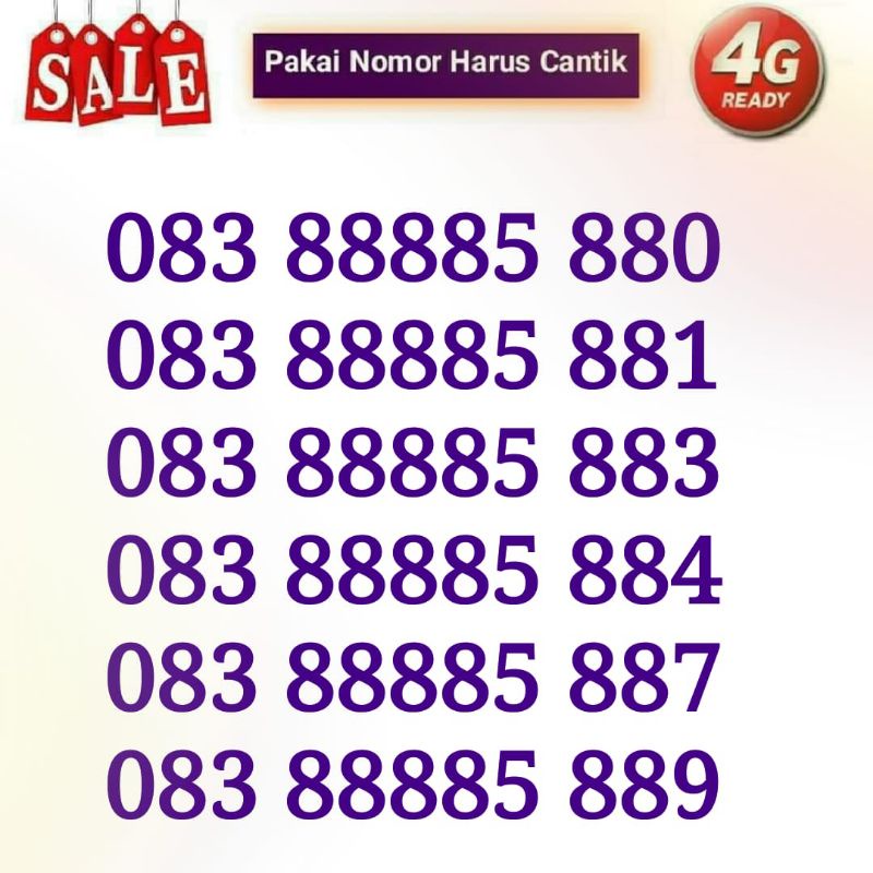 Nomor Cantik Axis 11 digit nomor cantik seri kwartet 8888