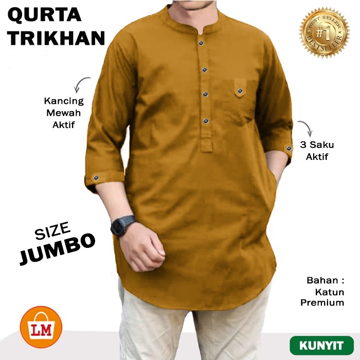 DG 10758 10762 10766 Baju Koko QURTA TRIKHAN Super Jumbo Baju Pria Muslim Terlaris Termurah-8