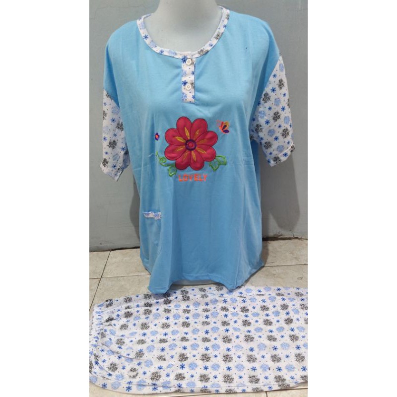 Baju tidur piyama fashion wanita 3/4  size xxl jumbo