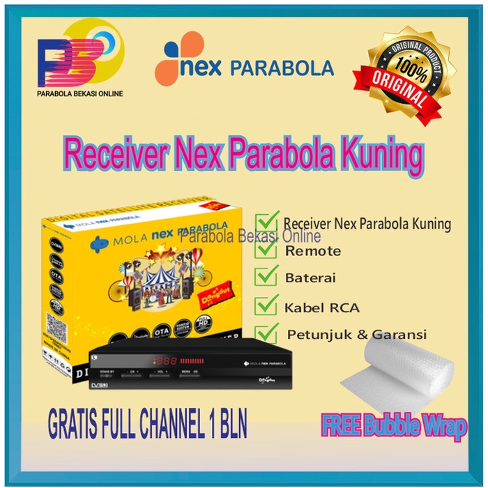 Receiver Nex Parabola Kuning / Mola Nex Parabola Kuning