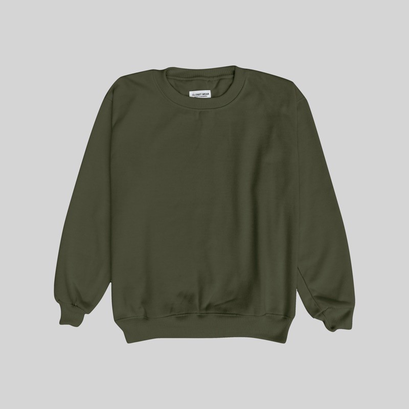 CLOSETWEAR BASIC SWEATER POLOS HIJAU OLIVE