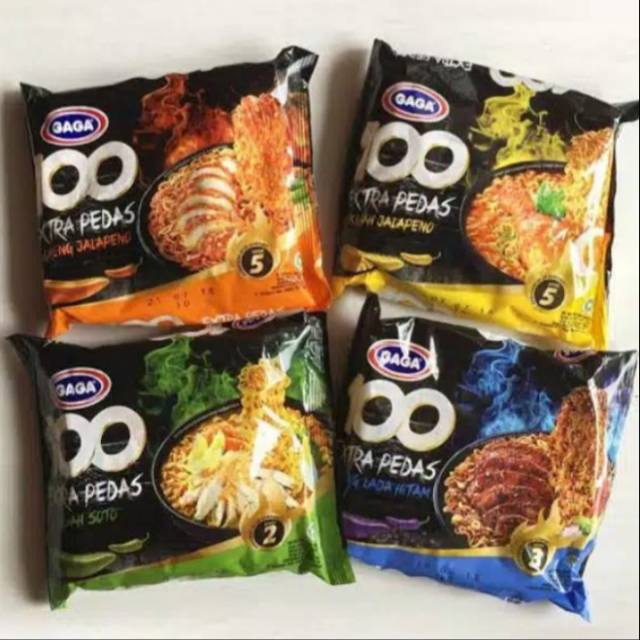 

Mie gaga 100 extra pedas