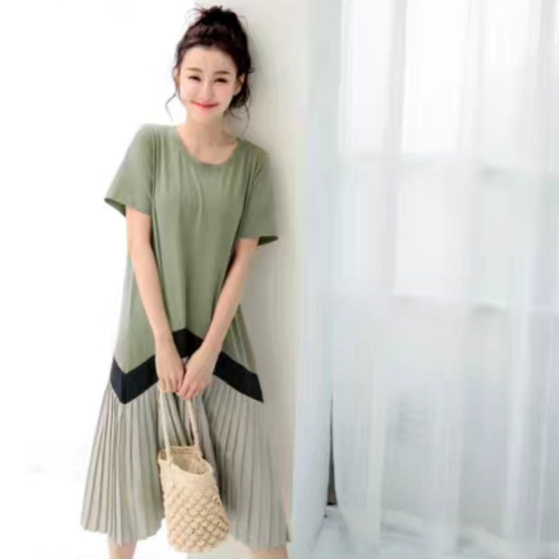 MDLV ~ 86810# Anya Drop Waist Dress Mide Dress Import