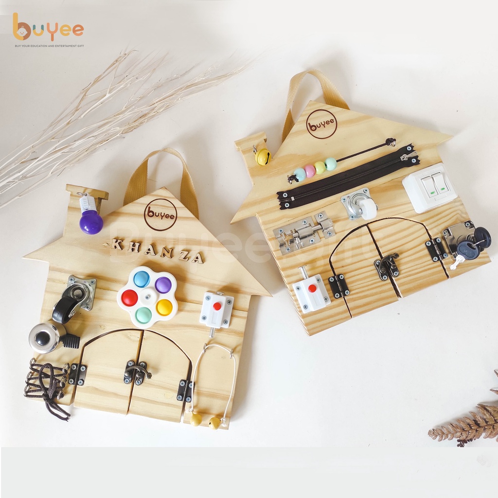 PROMO! BUSY BOARD BUYEE GIFT- PAPAN MAIN |  Mainan Montessori | Mainan Kayu Edukasi anak