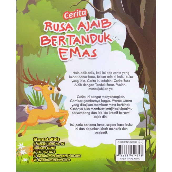 buku anak rusa ajaib bertanduk emas  Shopee Indonesia