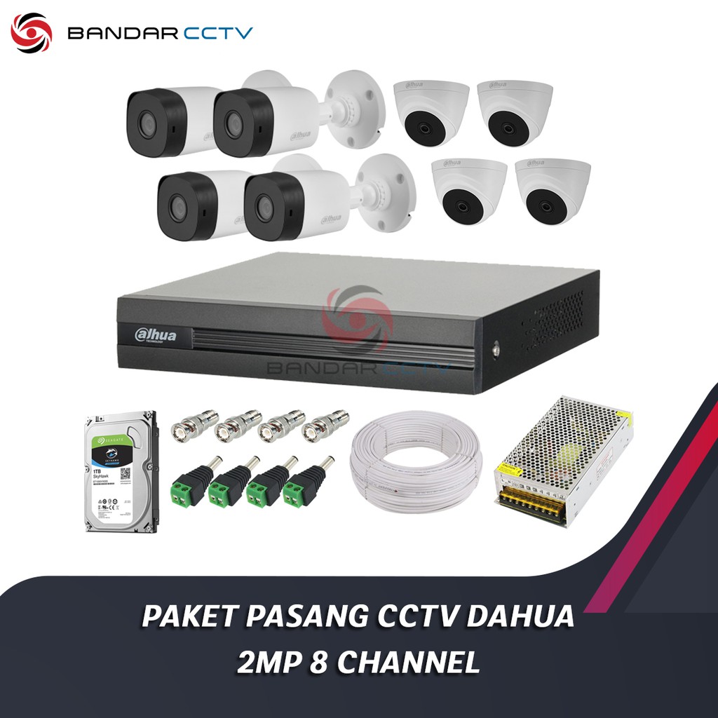 PAKET PASANG CCTV DAHUA 2MP 8 CHANNEL