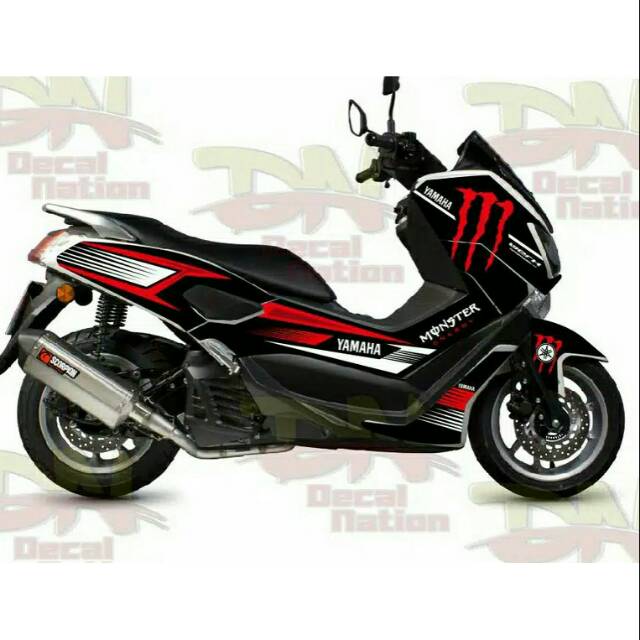 DECAL NMAX HITAM MONSTER ENERGY
