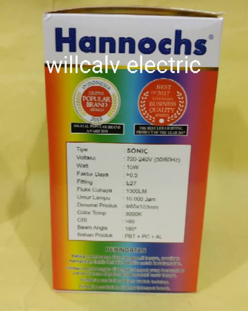 LAMPU LED HANNOCHS SONIC 15W 15WATT 15 W - LAMPU LED HANNOCH SONIC 15W 15WATT 15 W CAHAYA KUNING