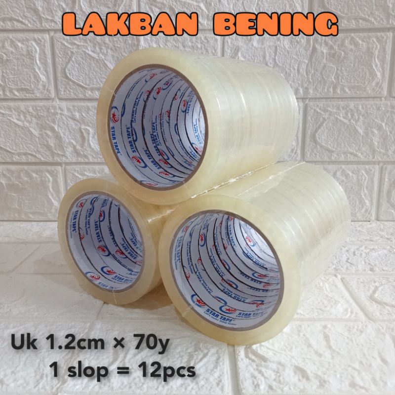 

「Skylo」Lakban Bening 1.2cm x 70y/Solasi SKYPACK Bening 1/2 Inch/70yard