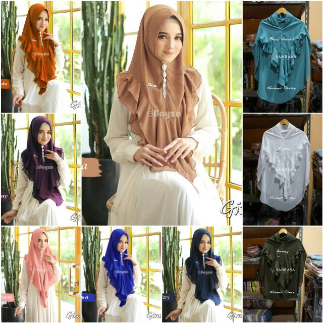 Jilbab Khimar Ginza ORIGINAL Bayza Hijab Sayra Group-2