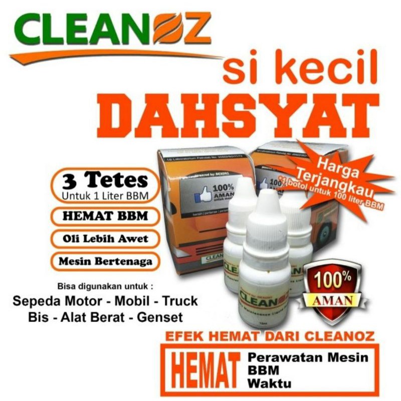 Cleanoz ORI Pembersih mesin dan penghemat  BBM Mobil Motor