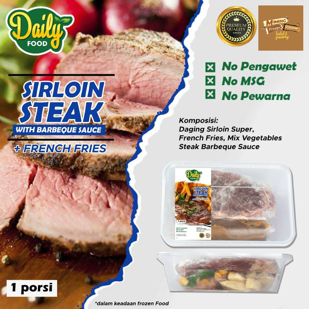 

SIRLOIN STEAK DAGING PREMIUM DAN SEGAR (FROZEN FOOD)