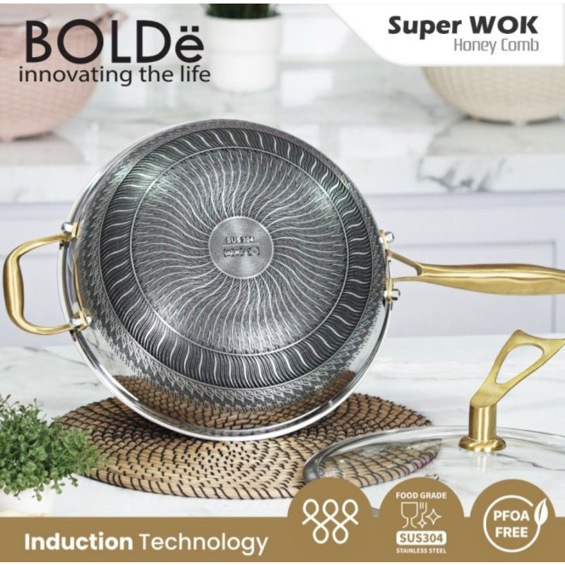 BOLDe Super WOK HONEYCOMB 32 CM