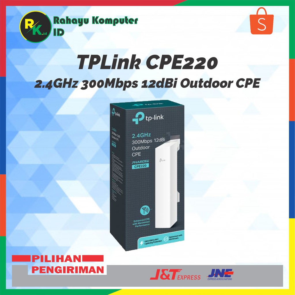 TP Link CPE Outdoor CPE220 2,4Ghz 300 Mbps TPLINK CPE-220