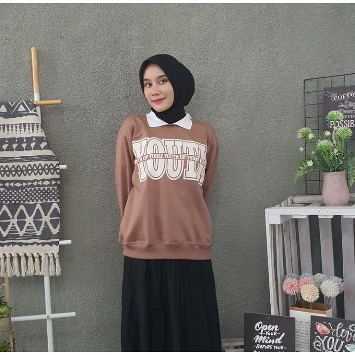 Sweater Wanita Grosir Berkualitas -Youth colar