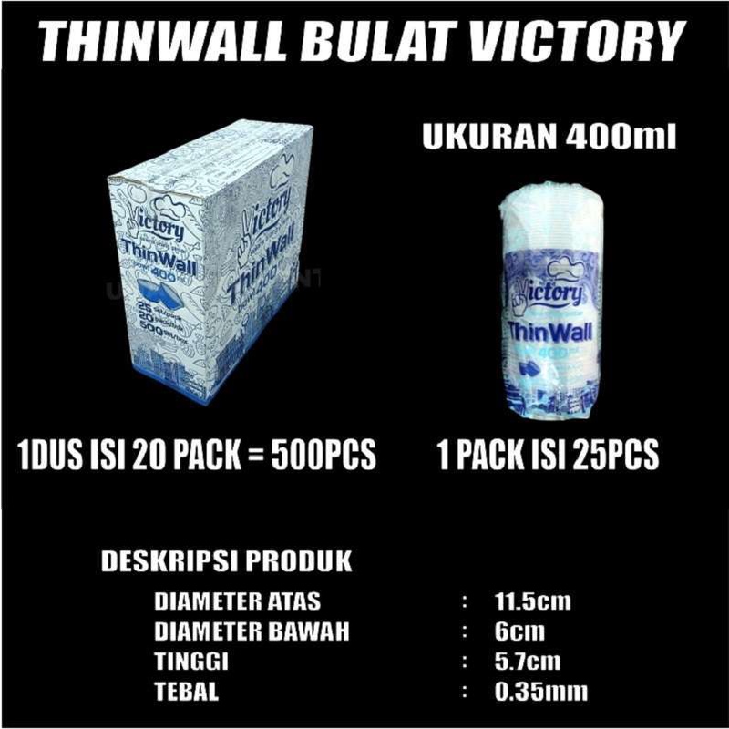 Thinwall Bulat 200ml 300ml 400ml 450ml 500ml 650ml 750ml Per Pack Mangkok Bowl Plastik Var