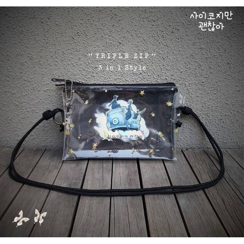 Sling Bag Triple Pouch Ost It Is Okay Not To Be Ok