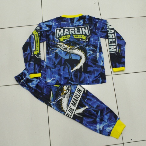 /setelan baju mancing /setelan baju kaos ikan cupang bahan jersey size 4-20