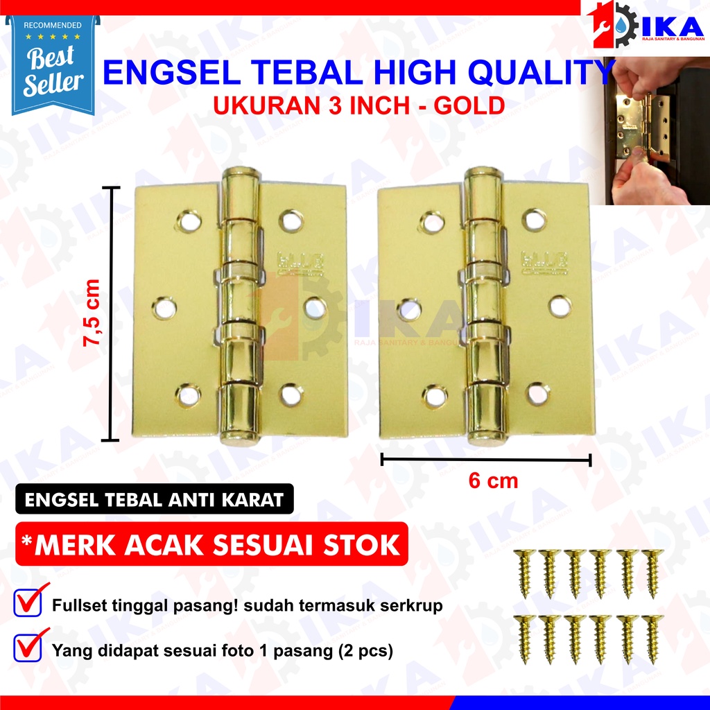 Engsel Pintu Rumah Hitam Doff 3 Inci 4 Inci 5 Inci Door Hinges Black Doff /  Engsel Pintu Silver l Jendela TEBAL 3 4 5 inch l Stenlis Per Pasang / Jendela kayu kuat original / ENGSEL TEBAL STAINLES INCH BAGUS / ENGSEL PINTU JENDELA STENLIS