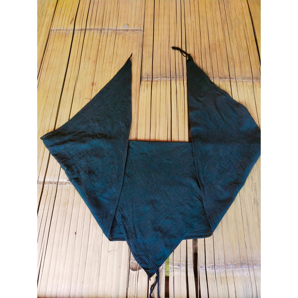 Iket kepala lomar  baduy segitiga hitam polos ukuran100cm