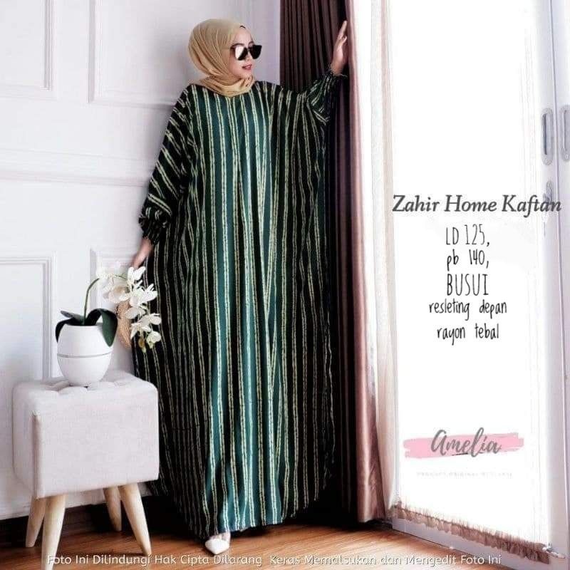kaftan Motif Salur Rayon Super