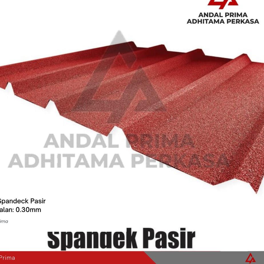 Koleksi Terbaru.. Atap Spandek Pasir 0.30mm - Spandeck Zincalume - Merah