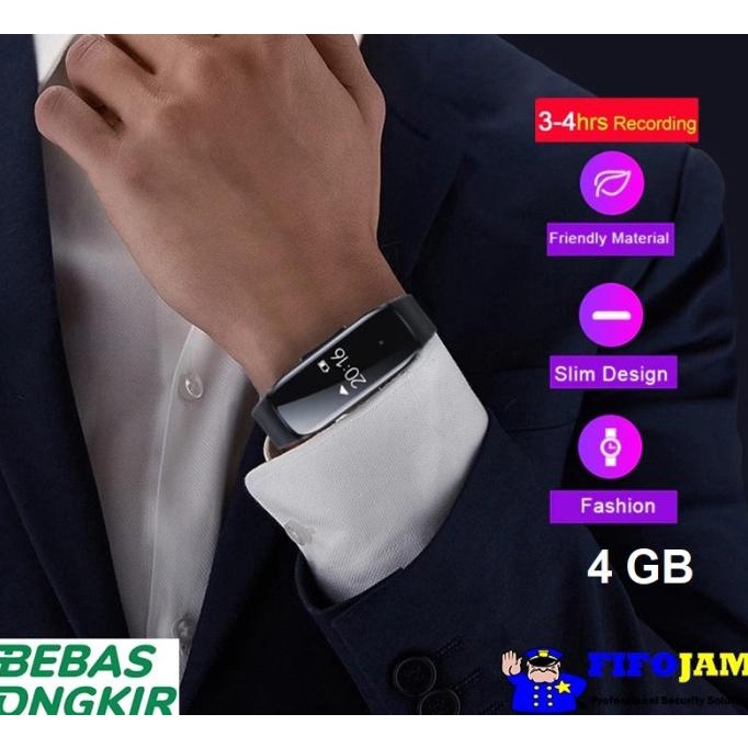 PROMO Fifojam Spycam Watch Bracelet 1080P FHD - Undetectable Lens Spy - CAMERA 4GB SPY CAMERA
