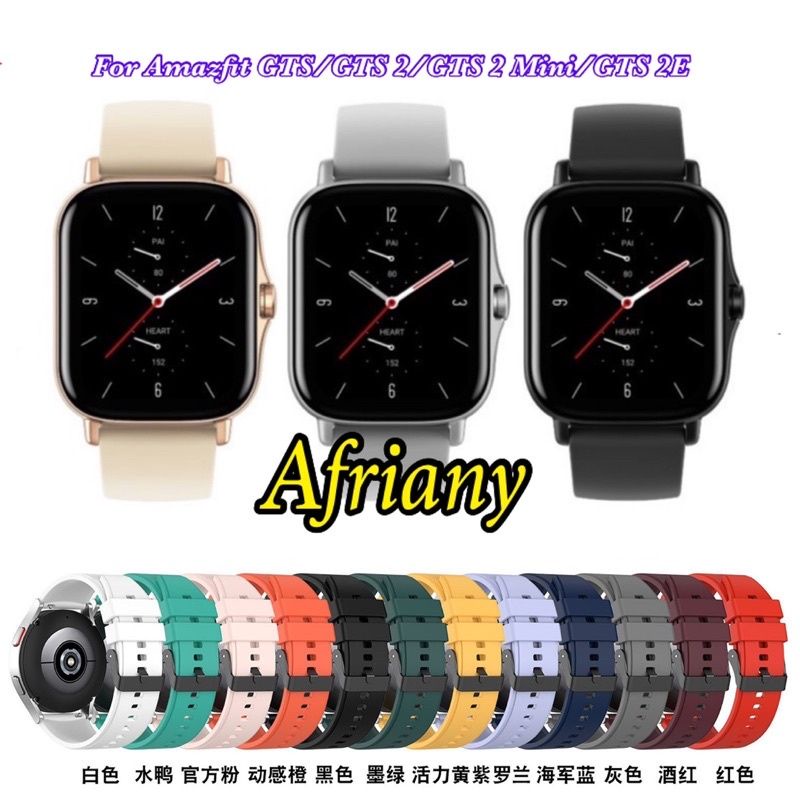Strap Amazfit GTS/GTS 2/GTS 2 Mini/GTS 2E Rubber Tali Jam Tangan