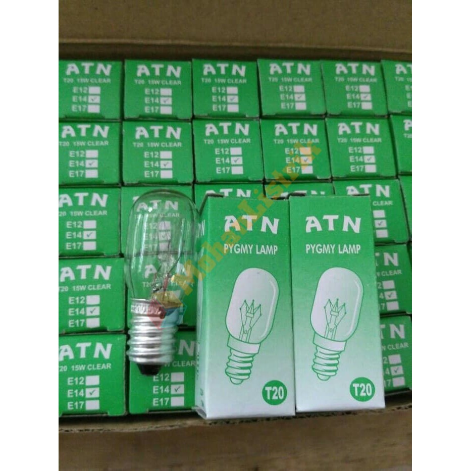 Lampu Kulkas ATN Bohlam E14 15w Clear Kuning