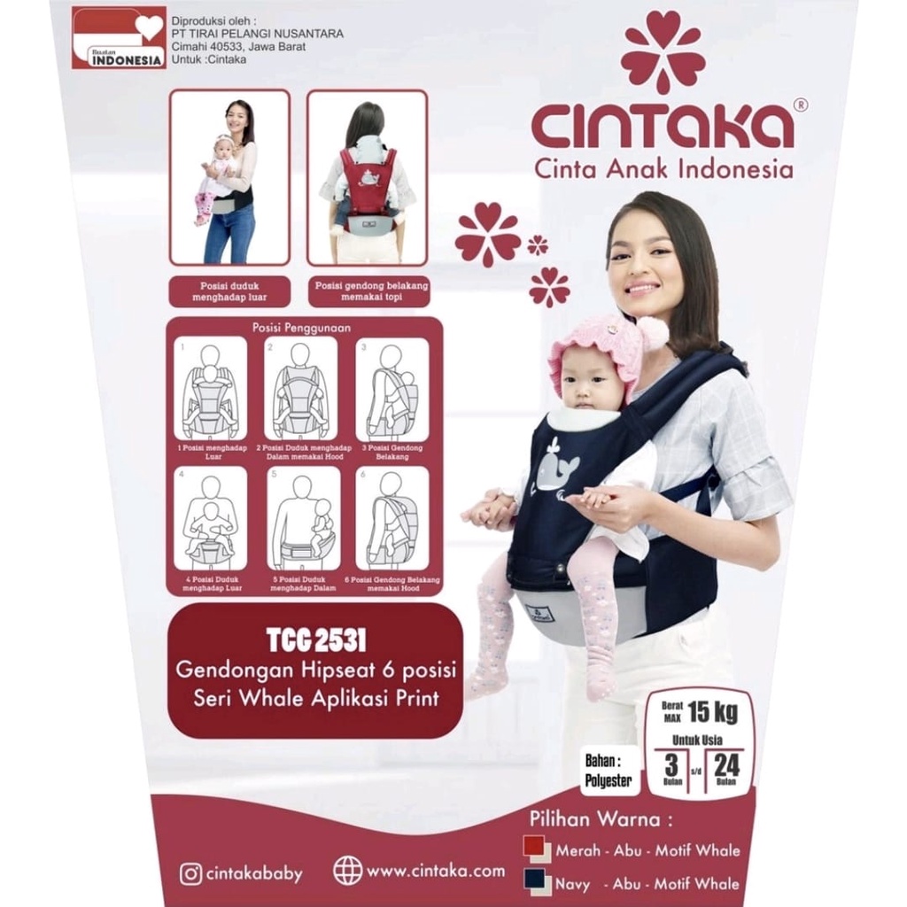 Gendongan Bayi Hipseat Snobby/Cintaka/Baby scots