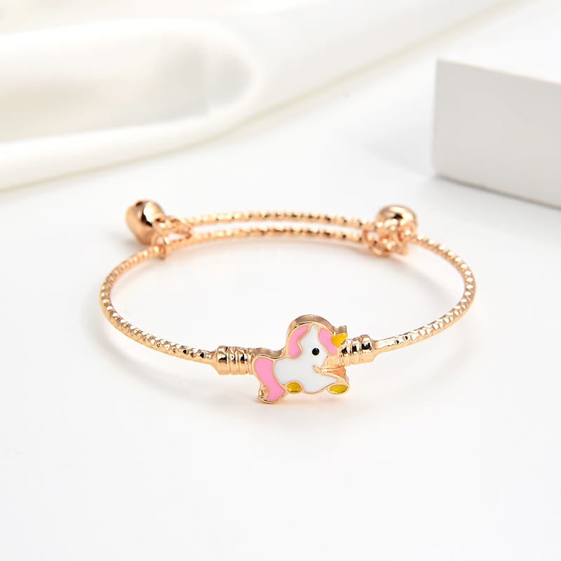 Gelang Unicorn Gold Anak Lucu Korea Hadiah Lucu Perempuan Kado Pony