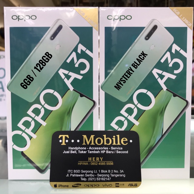 OPPO A31 CPH2015 MYSTERY BLACK RAM 6GB 128GB - AI TRIPLE CAMERA - RESMI OPPO