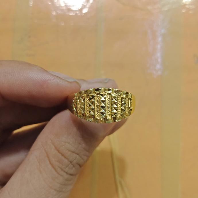 Mas.Lynda - Cincin Emas Asli Kadar 700 70% 22 Model Pria 17 18 19 20 21 22 23