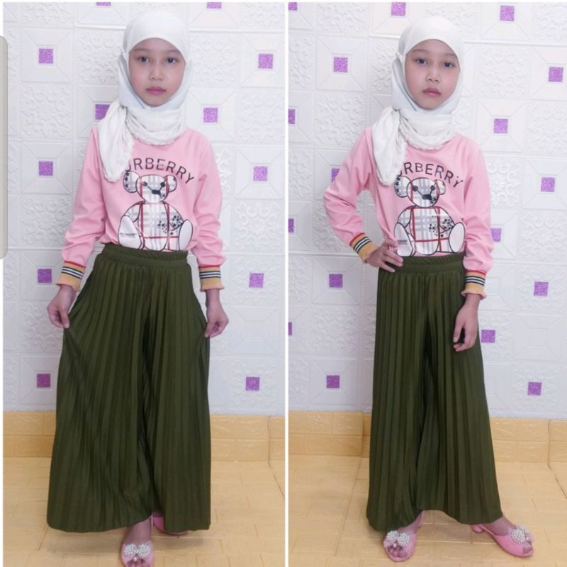 Klop~Kulot Plisket Anak Tanggung Estimasi Usia 6-9 Thn