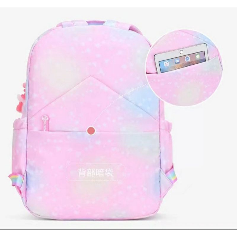 Top tas-Tas Ransel Backpack Sekolah Anak Remaja SD SMP SMA Model Pelangi