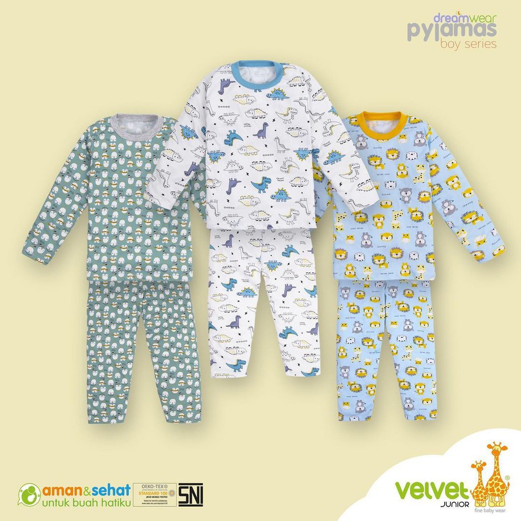Velvet Junior Piyama Dreamwear Boy / Girl - Big Size 2 3 4 5 6 7 8 9 10 - Brave Series
