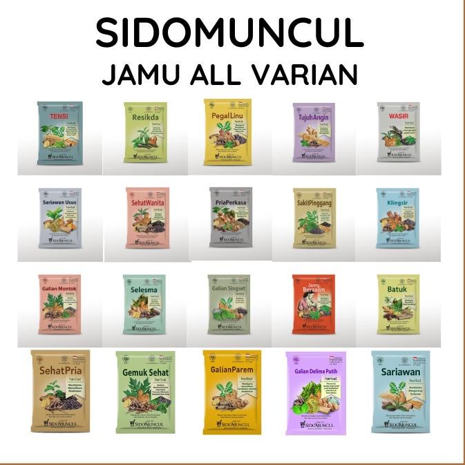 

CUCI GUDANG SIDOMUNCUL JAMU SEDUH SACHET SIDO MUNCUL JAMU TENSI BATUK SEHAT PRIA ✹ 888