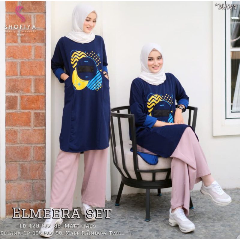 Sporty set syari sporty set jumbo xxl ld 120 setelan kaos olahraga wanita Elmeera Set Ori Shofiya