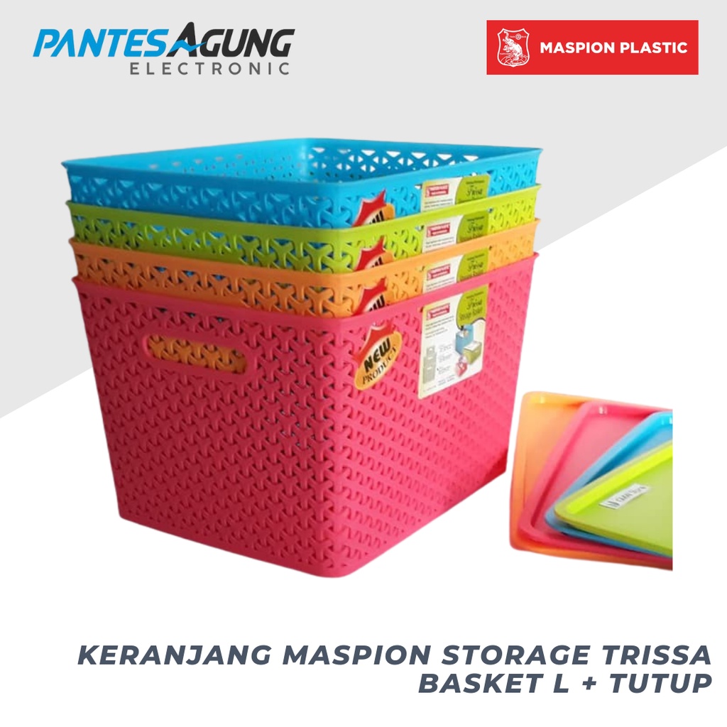 KERANJANG MASPION STORAGE TRISSA BASKET L + TUTUP