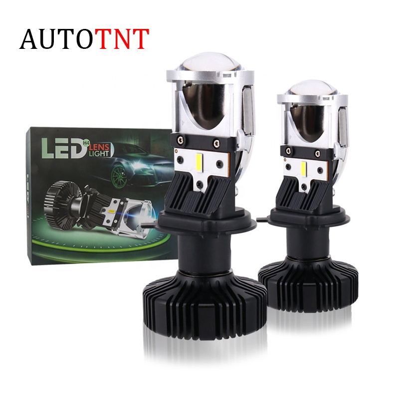 Lampu Depan Mobil LED H4 / 9003 / HB2 Mini Dengan Lensa Proyektor