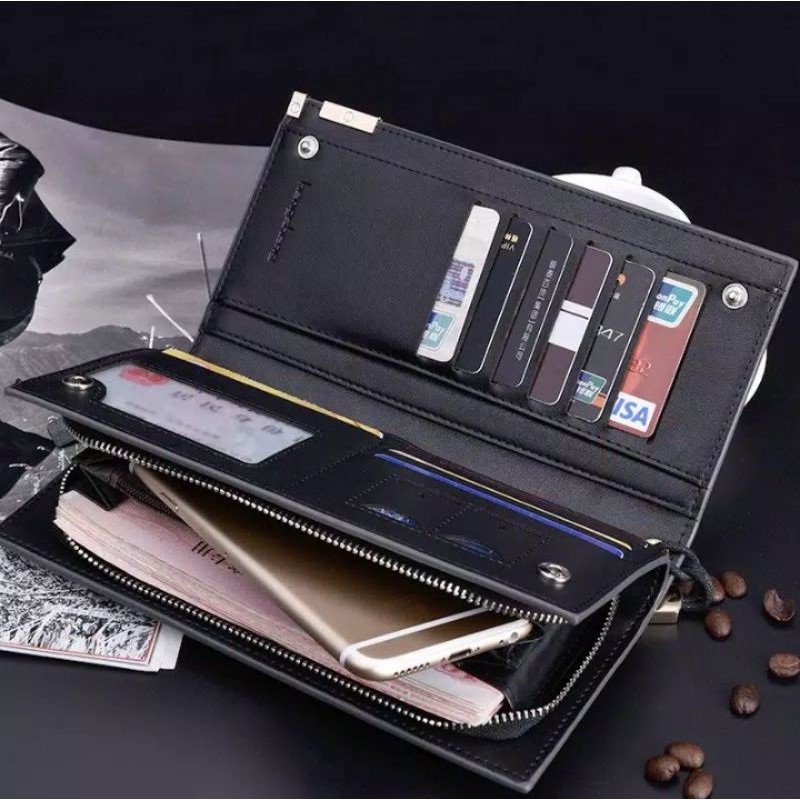 Dompet Pria Wanita Bahan Kulit PU Model Panjang